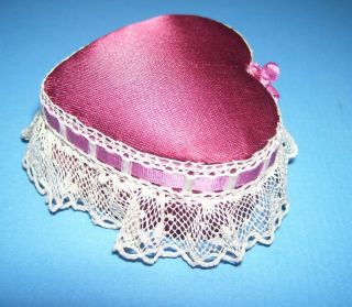 Antique Lace&satin Doll House Victorian Boudoir Footstool Box Hand Crafted