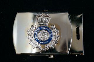 Vintage Canadian Ontario Police Opp Brass Trouser Belt Buckle
