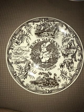 Vintage Busch Gardens Tampa Florida Plate By Spin Usa