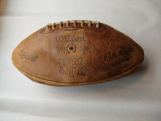 Pete Rozelle Official Wilson Nfl Game Ball Leather Football Antique