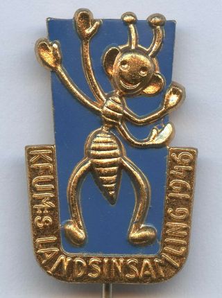Sweden Scout Kfum Landsinsamling 1946 Badge Pin Grade