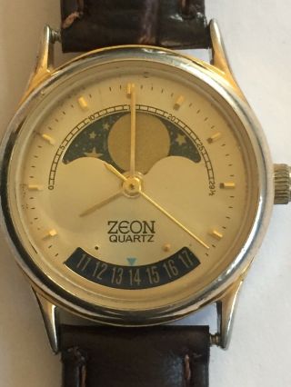 Vintage 1980’s “zeon” Gold Tone One Jewel Japan Move Ladies Watch