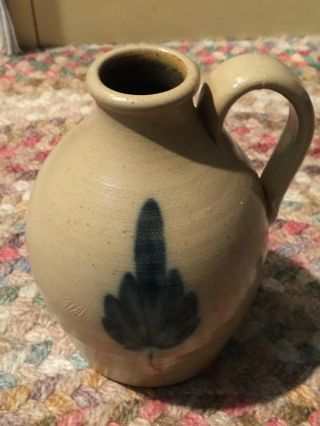 Antique Stoneware Salt Glazed Pottery Jug 5 1/2 " Made In In