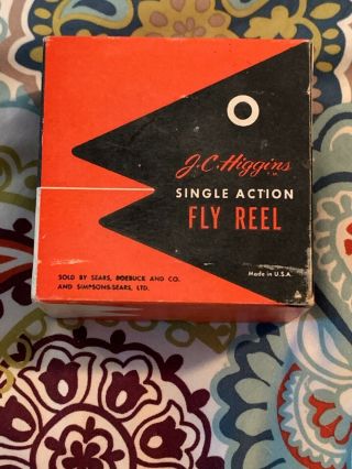 Vintage J.  C.  Higgins Single Action Fly Reel Model No.  312.  31130