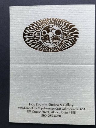 Don Drumm Pewter Sun Face Wall Hook,  signed,  with gallery card 7