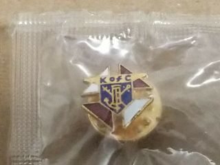 Vintage Knights Of Columbus Tiny Tie Tack Or Tie Pin In Cellophane Package