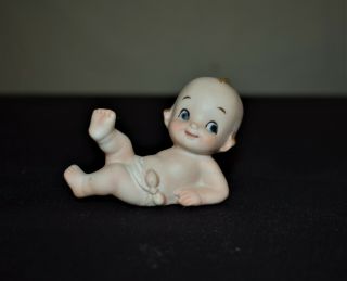 Vintage Baby Kewpie Cupie Doll Ceramic Figurine Japan Bisque Porcelain