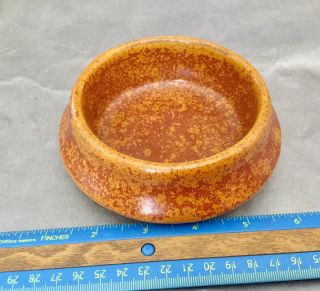 Vintage Stoneware Yellow Ware Pottery Bowl Deep Pie Dish.  Aa4