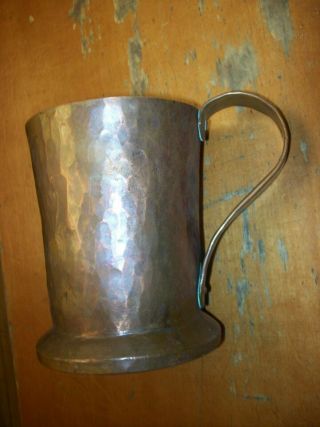 Handmade Arts & Crafts Hammered Copper Tankard/mug By Colucci Early 1900 