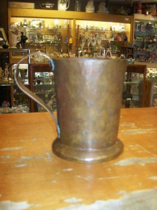 Handmade Arts & Crafts Hammered Copper Tankard/Mug by Colucci Early 1900 ' s 5