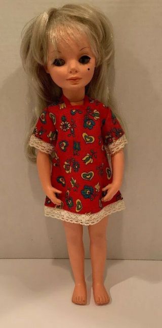 Mod Red Heart Print Dress For 17 " Alta Moda Furga S Doll/ideal Crissy - No Doll