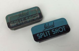 Vintage Fly Fishing Ideal Split Shot Tins