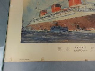 Vintage SS Normandie Ship 1935 Poster 2
