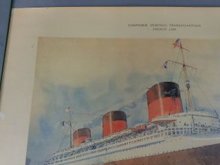 Vintage SS Normandie Ship 1935 Poster 3