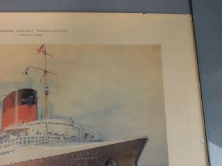 Vintage SS Normandie Ship 1935 Poster 4