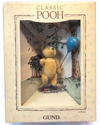 Classic Pooh Gund Winnie The Pooh Bear Miniature Box Disney