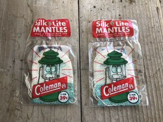 2 Vintage 2 Pack Coleman 21a Silk Lite Lantern Mantles Usa