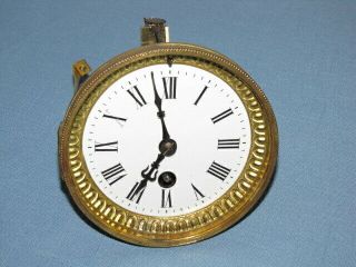 Antique French Mantle Clock Movement,  Dial And Bezel Parts