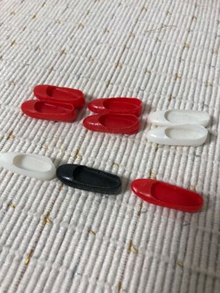 Vintage Skipper Flats Shoes,  2 Pair Red,  1 White Pair.  Singles Also