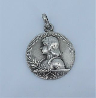 Antique Victorian French Sterling Silver St Joan Of Arc Jeanne D 