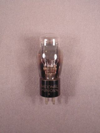 1 45 National Union Engraved Base Hifi Antique Radio Amp Vacuum Tube Code X