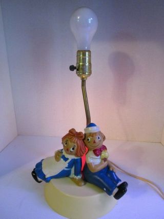 Vintage 1980s Raggedy Ann Lamp With Night Light Great By Dolly Toy Company
