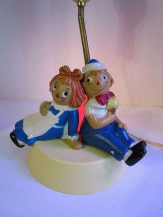 Vintage 1980s Raggedy Ann Lamp with Night Light Great by Dolly Toy Company 5