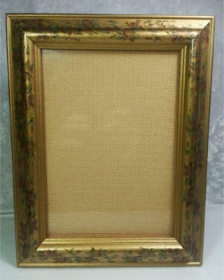 Frame Photo Size 5 " X7 " Tabletop Antique Gold Color With Vintage Style Roses