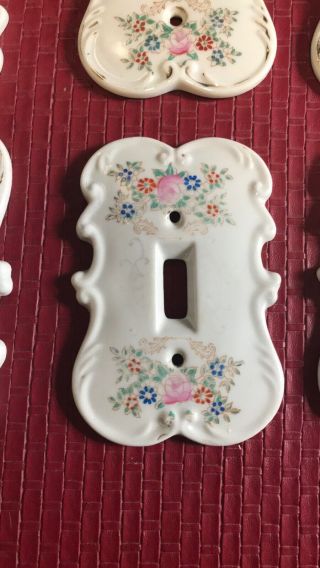 Vintage Porcelain Floral Light Switch Wall Plate Covers - Krass Brand.