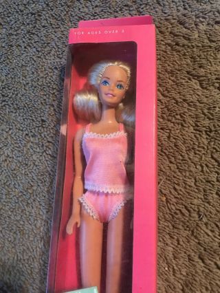 Barbie 1989 MATTEL Fun To Dress Barbie Doll 4808 Vintage Pink Lingerie Bra Panty 3