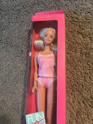 Barbie 1989 MATTEL Fun To Dress Barbie Doll 4808 Vintage Pink Lingerie Bra Panty 4