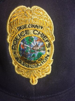 Dade County Florida Police Chiefs Association Blue 100 Cotton Ball Cap Fits All