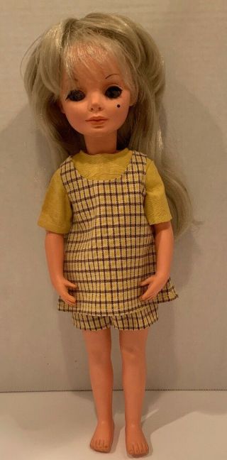 Mod Yellow Plaid Jumper For 17 " Alta Moda Furga S Doll/ideal Crissy - No Doll