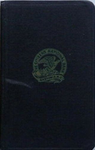1950 The Citizens National Bank (gastonia,  North Carolina) Account Book