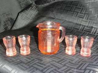 Vintage Pink Depression Glass Cameo Pattern Child 