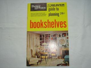 Vintage Better Homes & Gardens,  Guide To Planning Bookshelves,  1966