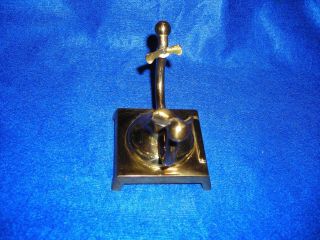 Ornanmental Vintage Brass Pocket Watch Stand with Box - See Pictures 5