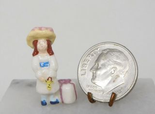 Vintage Ron Benson Porcelain Girl Statue - Artisan Dollhouse Miniature 1:12