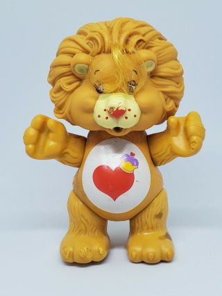 Vintage Care Bears Cousin Poseable Figure Brave Heart Lion 1985 Kenner