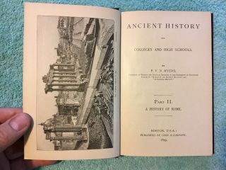 1899 ACIENT HISTORY ROME PART II College High School P.  V.  N.  MYERS Maps Antique 2