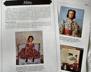 7p Vtg Identification & History Article - Hitty Wooden Artist Dolls