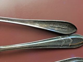 6 Vintage - M&S Ltd Sheffield EPNS Silver Plate Kings Cake Forks / Pastry Forks 2