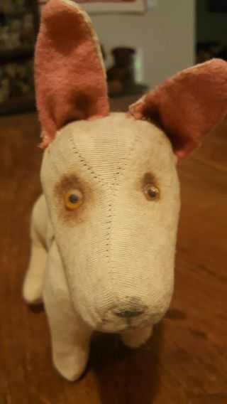 Antique Straw Stuffed Lenci Dog