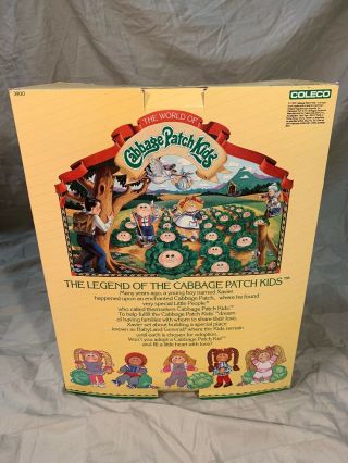 Vintage 1980s Cabbage Patch Kids Brown American Doll Box Adoption Paper 2