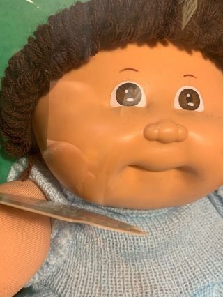 Vintage 1980s Cabbage Patch Kids Brown American Doll Box Adoption Paper 6