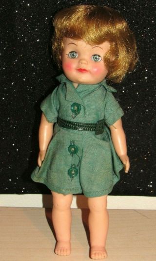 Vintage Effanbee Vinyl Fluffy Girl Scout Scouting Doll All 8 " 1965 Guc