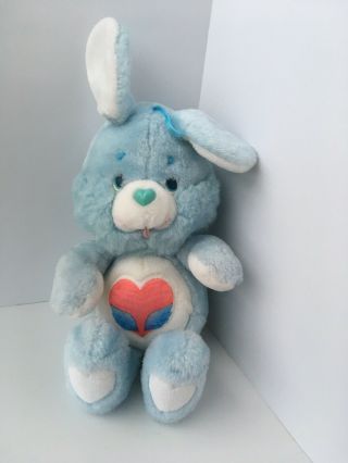 ❤️vintage 1984 Kenner Care Bear Cousins Swift Heart Bunny Rabbit 13 " Plush Toy❤️