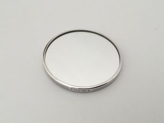 Sterling Silver,  Circular 3” Handbag Mirror,  Carr’s of Sheffield Hallmarked 2000 5