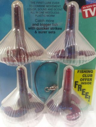 Vintage Roland Martin’s Helicopter Lure Glitter Set Of 4 As Seen On TV 2