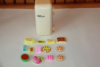 Vintage Barbie Refrigerator With Food